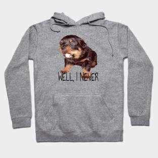 Rottweiler Expressing Great Surprise Well I Never Hoodie